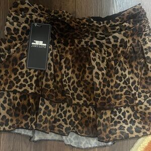 Just Love Brown Leopard Print Skirt